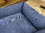 Sofa rectangulaire bleu marine corde